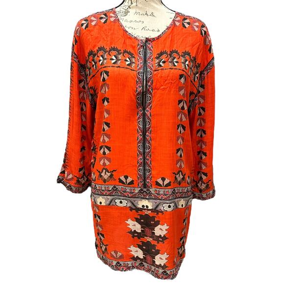 Isabel Marant Sofia Printed Tunic in Red Modal - Picture 5 of 8